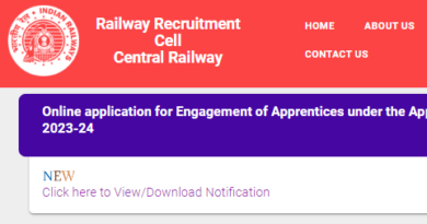 Central Railway Apprentice Merit list 2023